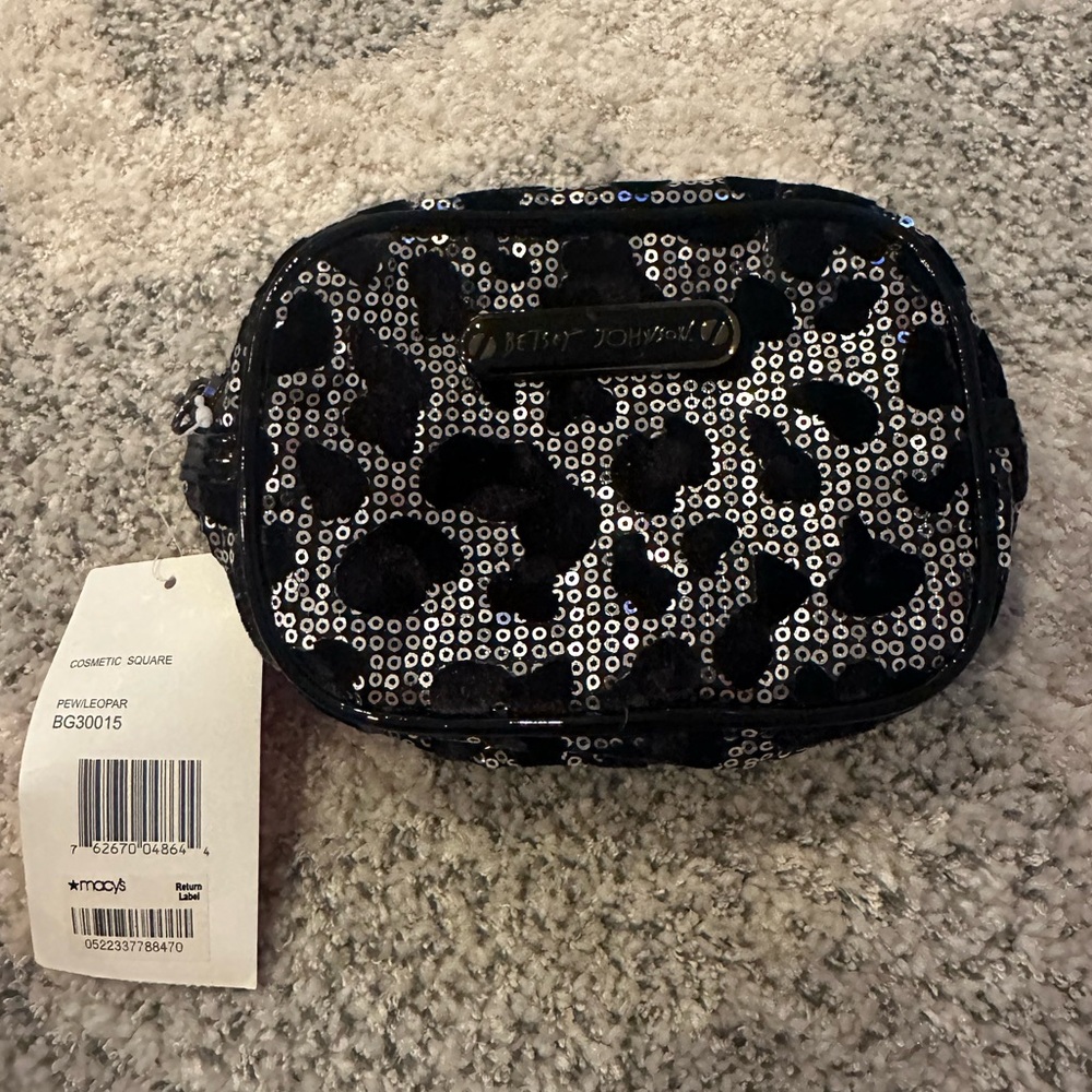 Betsey Johnson Cosmetic Square Bag!!